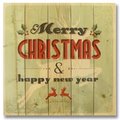 Wile E. Wood Wile E. Wood WMRC1717 17 x 17 Merry Christmas Raindeer Wood Art WMRC1717